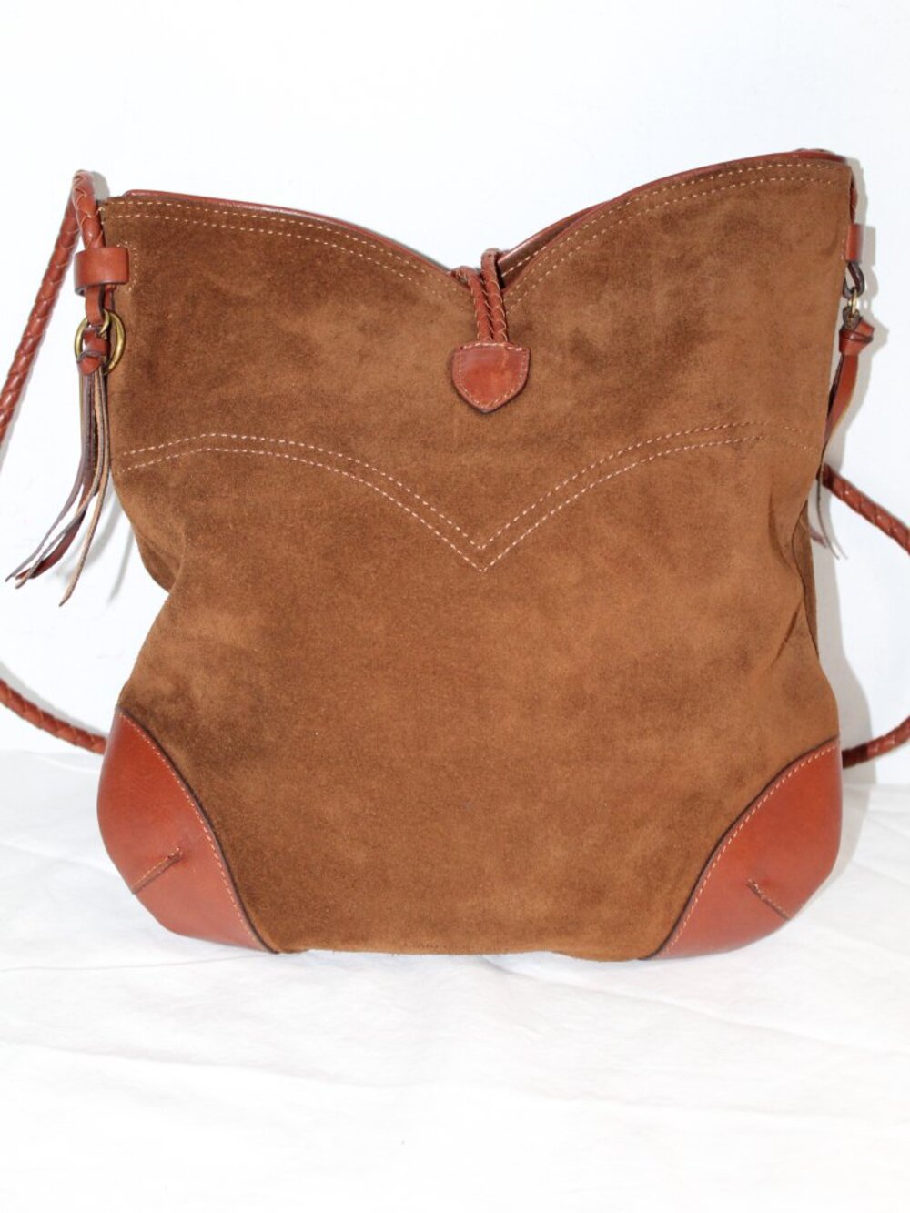 NEW Isabel Marant Tyag Hobo Suede Leather Brown Crossbody Shoulder Bag - Picture 2 of 10